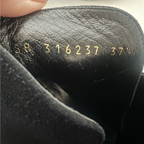 Saint Laurent Black Suede Buckle Strap Ankle Boot - Picture 12 of 14